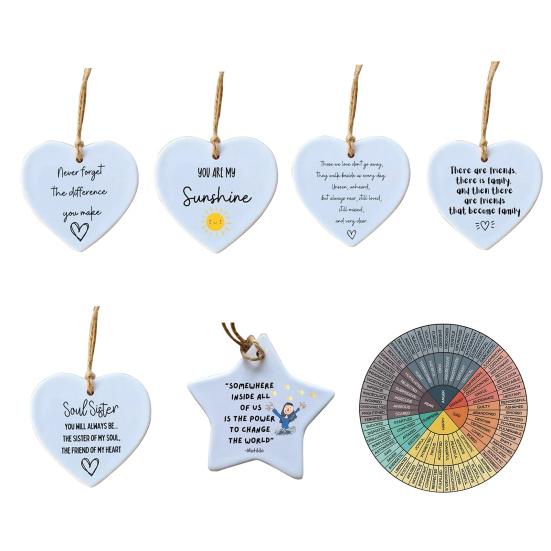 Украшения для Дружбы для НАСТОЯЩИХ Друзей Звезда/Форма Сердца Памятная Подвесная Табличка на Рождество
