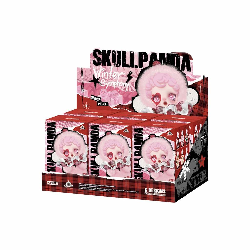 POP MART × SKULLPANDA Серия «Зимняя симфония» Официальная плюшевая коробка-сюрприз (Доступно поштучно или полным набором из 6 предметов)