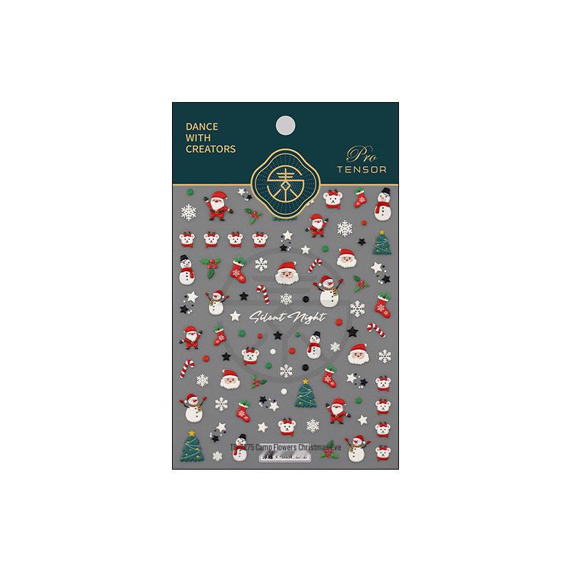 Японские трехмерные наклейки для ногтей Tensor - TS-3268 Christmas Edition