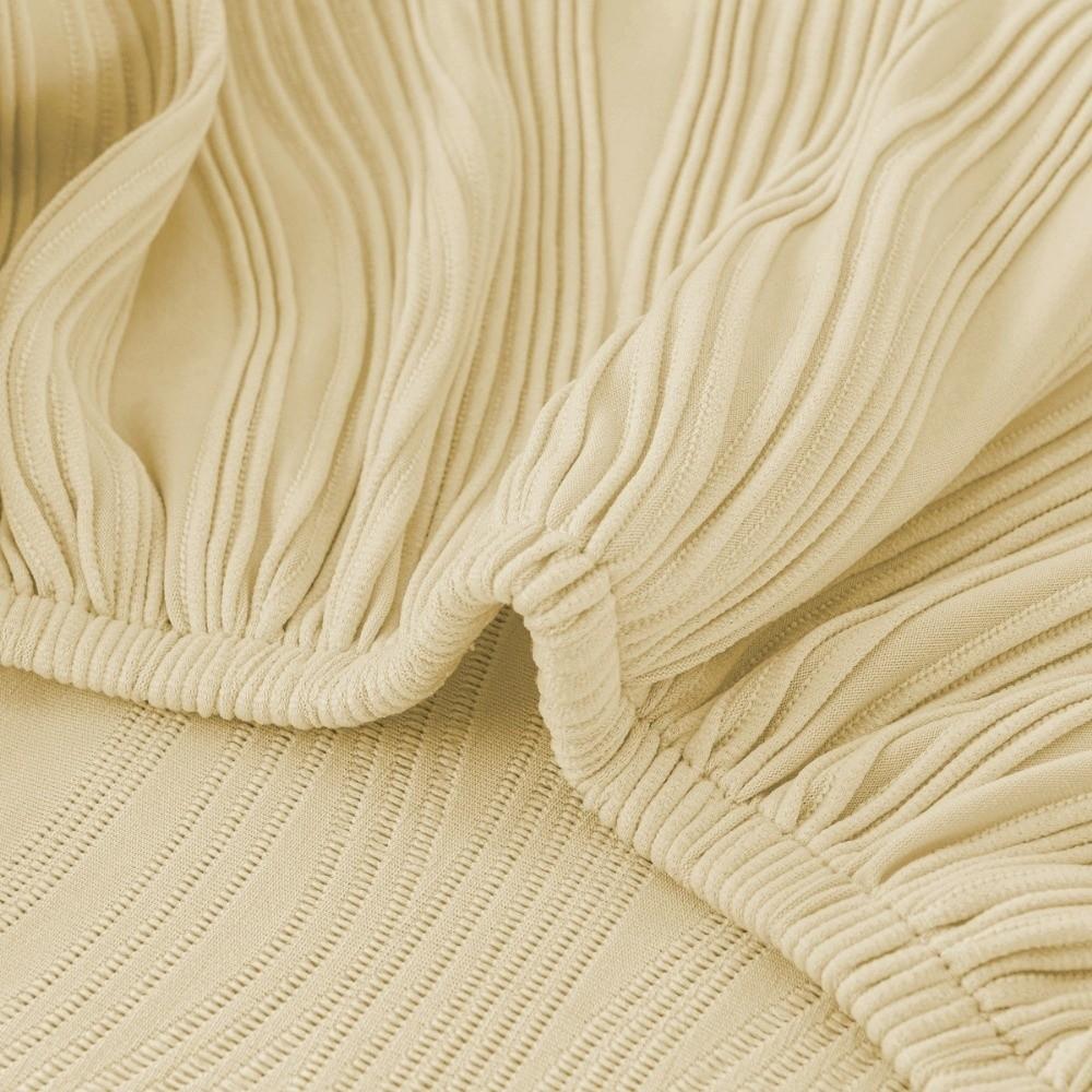 New Anti-slip Dining Chair Cover Soft Thicken Fabric Seat Cover Water Ripple Elastic Chair Slipcover For Office Home Seats