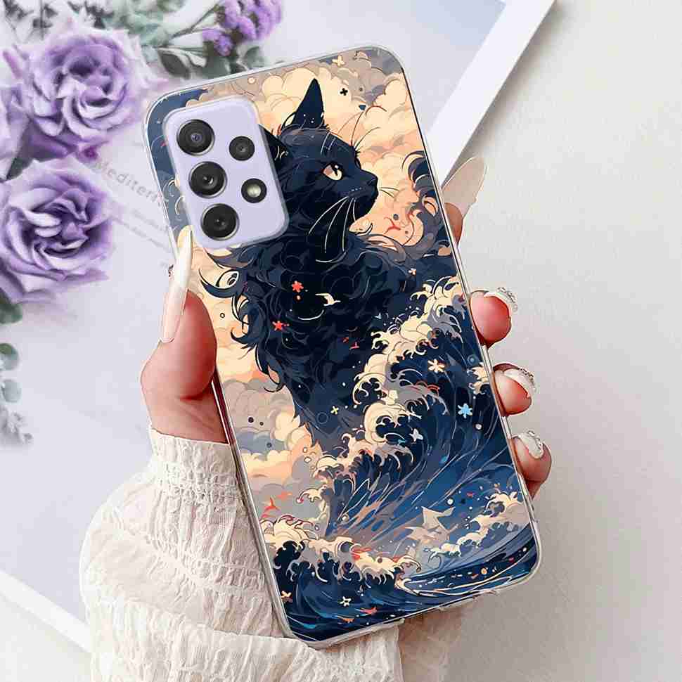 Модный чехол для Samsung Galaxy A72 Мягкий силиконовый TPU Чехлы для телефона для Samsung A 72 A72 4G 5G GalaxyA72 Задняя крышка