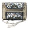 Антикварное индийское искусство Ручная работа Каменная мозаика металлическая сумка Женская/Девичья Свадебный металлический клатч вечерняя сумка через плечо
