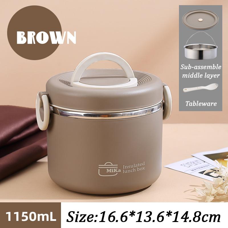 304 Stainless Steel Food Grade Insulated Lunch Box Double Layer Large Capacity Portable Lunch Box for Students and Working Girls