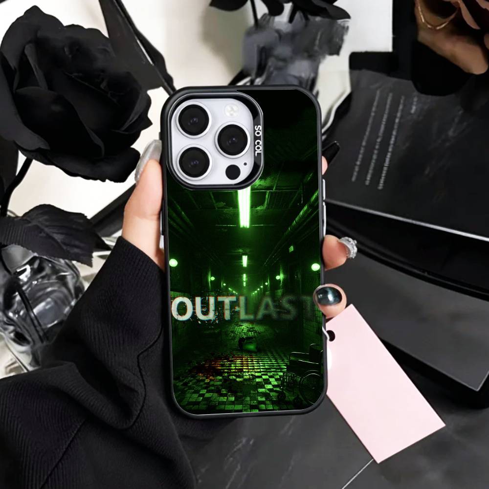 G-Игра The Outlast Trials H-Хоррор Чехол для телефона для iPhone17,16,15,14,13,12,11 Plus,Pro Max Цветной Посеребренный Внутренняя крышка