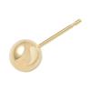[Happy Goods Shop] 18k Gold K18 Earrings Round Ball 5mm Gold Simple Men's Ladies One Ear 1 Piece Standard 18k