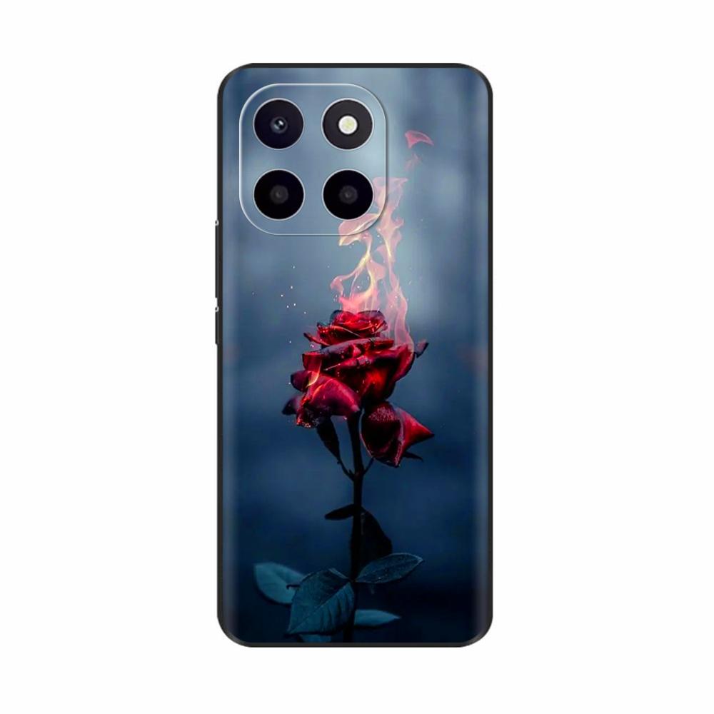 Чехол для Honor X6c Милый ТПУ Силиконовый Чехол для Телефона Для Honor X6c Задняя Крышка HonorX6c X 6C С Принтом Цветов Мягкий Силикон Coque Fundas
