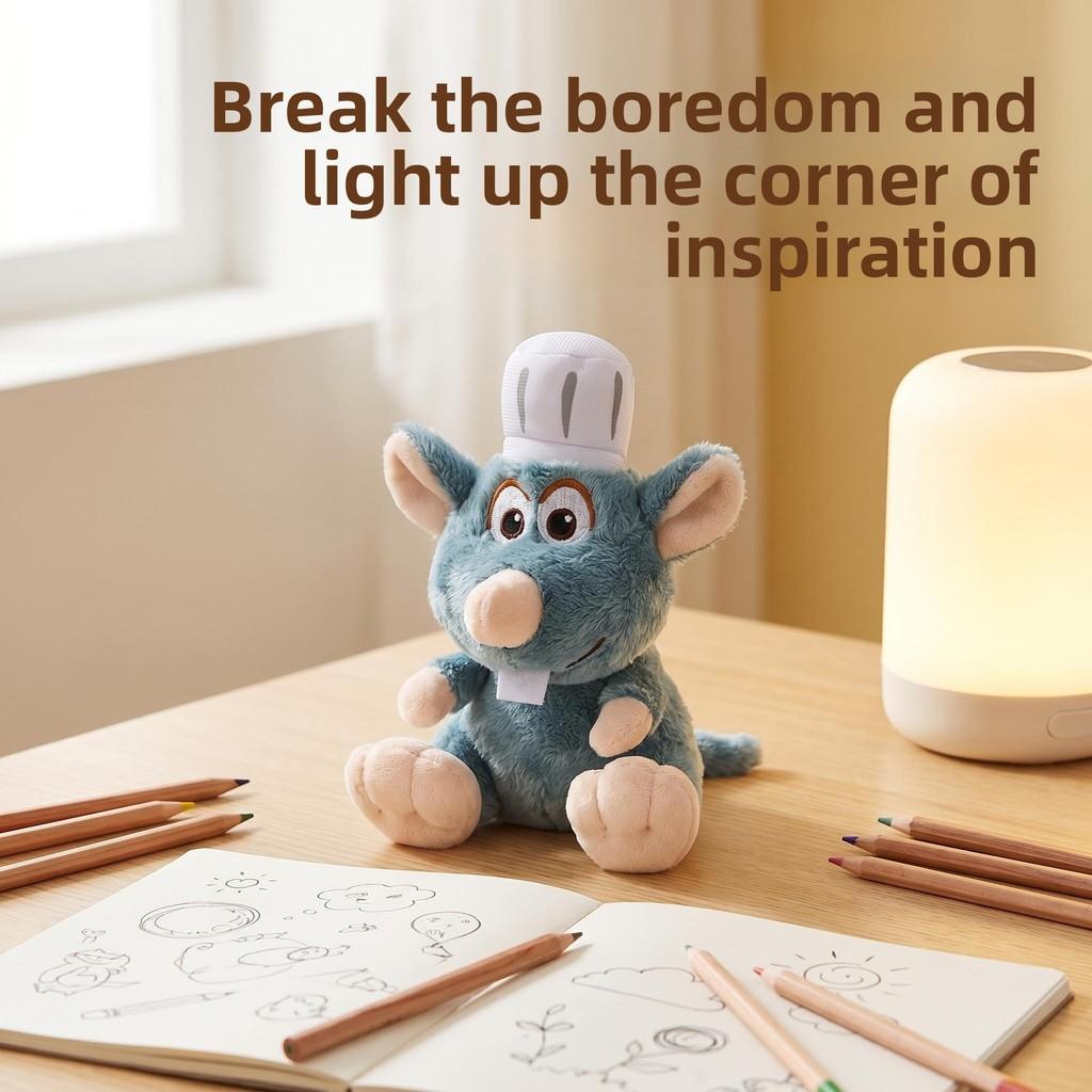 Ratatouille Plush Mouse Magnet Toy With Magnetic Base For Kids And Collectors