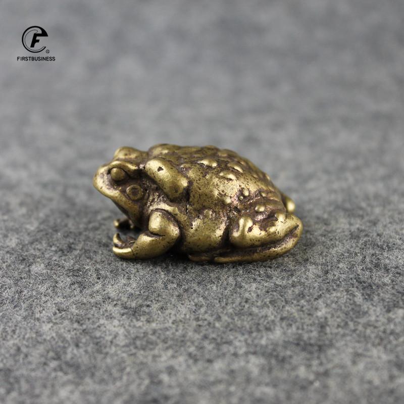 Lucky Rich copper toads frog Golden toad Animal solid copper Statue Animal mascot Decor Home Pure copper Carving Car Decorations