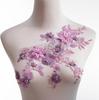 1 шт. Розовый Фиолетовый Зеленый Расшитый Бисерными Пайетками Цветочный Вышитый Швейный Крафт Кружевной Вырез Аппликация Отделка Нашивка Ремонт Платье Свадебное Платье Декор