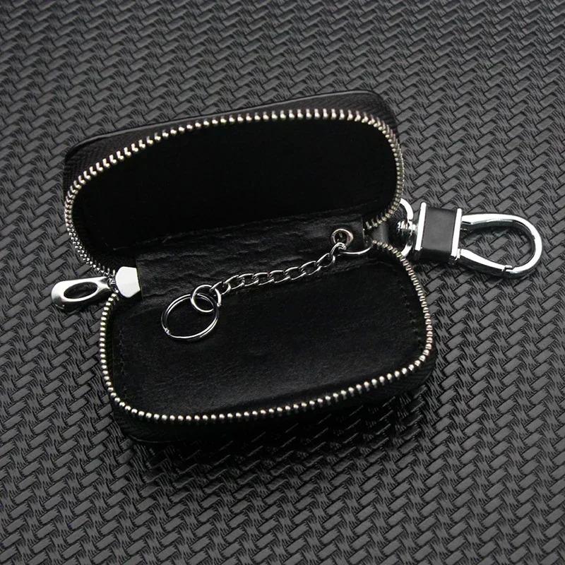 Leather Car Key Case Protection Auto Key Bag Key Chain Cover for Mercedes Benz New B/C/E Class A Class C200L GLC GLK New CLA GLA JO1