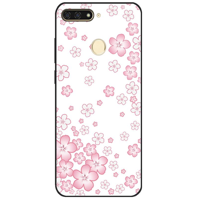 cases for huawei Y6 2018 case 5.7 inch Atu-L21 cover for huawei Y6 Prime 2018 back cover protective soft touch tpu flower rose