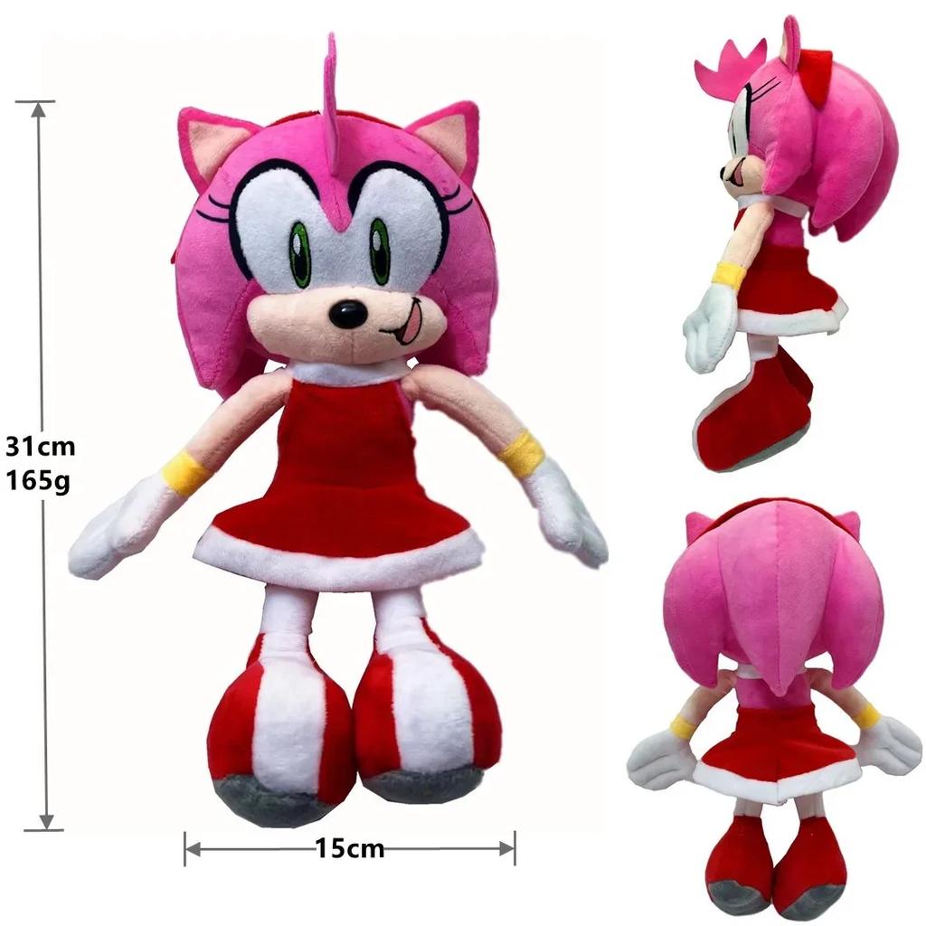 Shadow Hedgehog Plush Toy Soft Stuffed Animal Cartoon Doll Anime Figure Gift For Kids