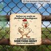 2D Flat - 1pc Vintage Aluminium Metal Sign, Outdoor Decorative Wall Sign, Humor, "Why Dont We Do Something about Natural Stupidity", Home Wall Decor