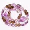 AAA+ Natural Smoky Quartz Amethyst Mix Shape Smooth Beads Necklace 8-16 Mm 18" UB-8537