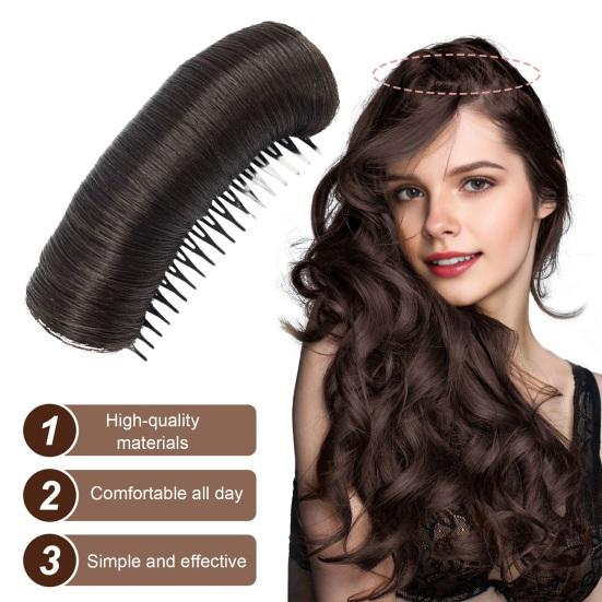 4 шт., пучок для волос, невидимая пушистая подушечка для волос, черный, коричневый, накладная заколка для волос, расческа для объема волос, инструмент для укладки, женские аксессуары для волос