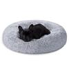FEANDREA Washable Dog Fluffy and with Cute Donut Beautiful Design for Small to Medium Cold Weather 70x70x20cm Bed, Warm, Non-Slip Cushion, Shape,