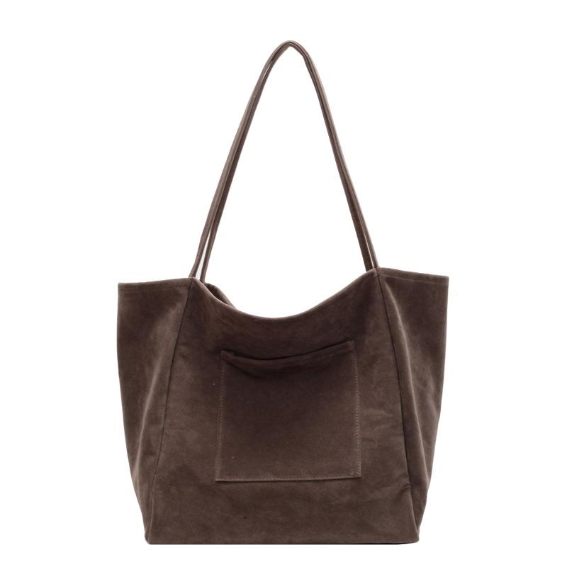 New Autumn and Winter Casual Lazy Style Suede Large-capacity Commuter Tote Bag Shoulder Bag