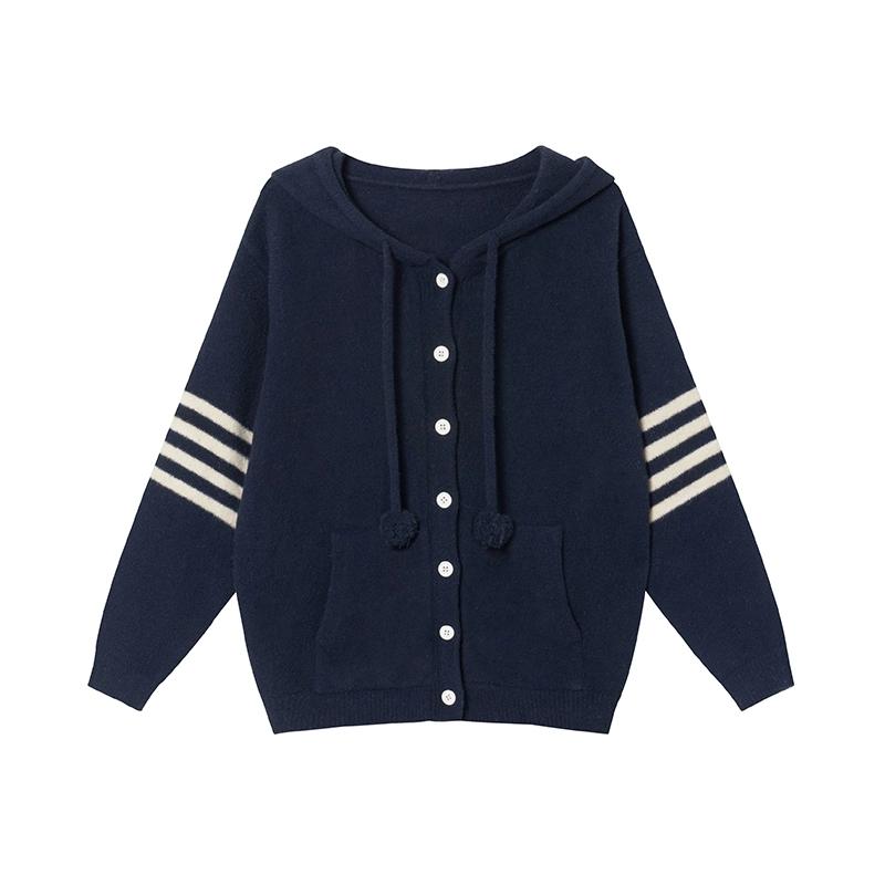 DIMANAF 2025 Весна Женские Полосатые Новые Свитера Вязаные Базовые Модные Стиль О-образный вырез Свободный Пуловер Свитер