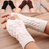 Fashion Women Girl Winter Wrist Warm Knitted Fingerless Soft Gloves Xmas Gift