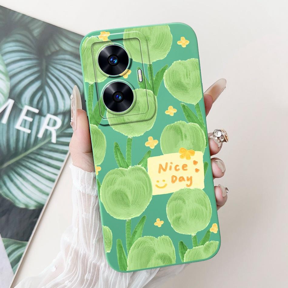 Для Realme C55 Элегантный Чехол из Мягкого Силикона с Печатью Для RealmeC55 Narzo N55 4G RMX3710 Защита Камеры Ударопрочные Чехлы для Телефона