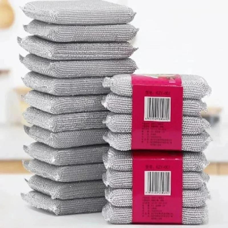 Набор из 4 мягких губок для чистки - Не царапающие подушечки для мытья посуды для посуды с антипригарным покрытием, кастрюль и кухонных поверхностей, экологичная губка