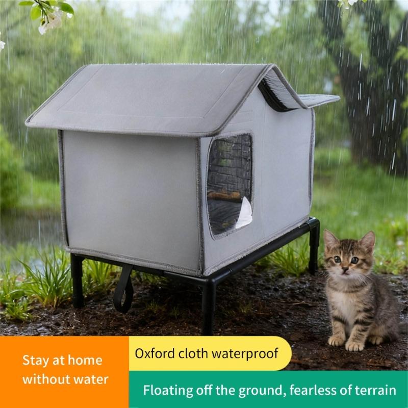 Легкая портативная лежанка для кошек, влагостойкая, утепленная лежанка для питомцев, для легкой транспортировки и универсального использования