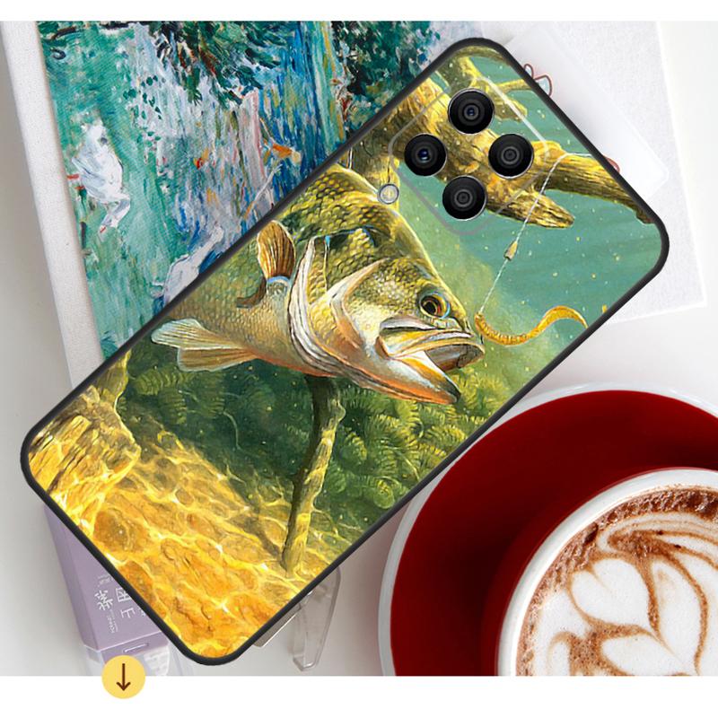 Bass Fishing Lake Fisherman Case For Samsung Galaxy M13 M16 M11 M21 M31 M20 M23 M54 M14 M34 M52 M32 M12 M36 M56 M15 M55