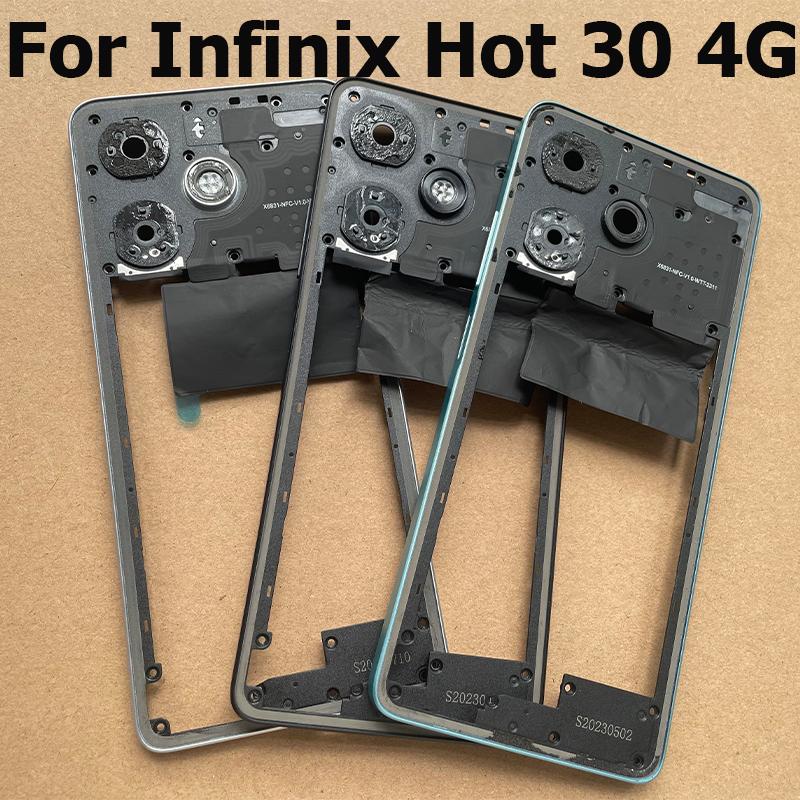 Для Infinix Hot 30 4G Средняя рамка Передняя рамка Задний корпус LCD Держатель Задняя панель Шасси X6831
