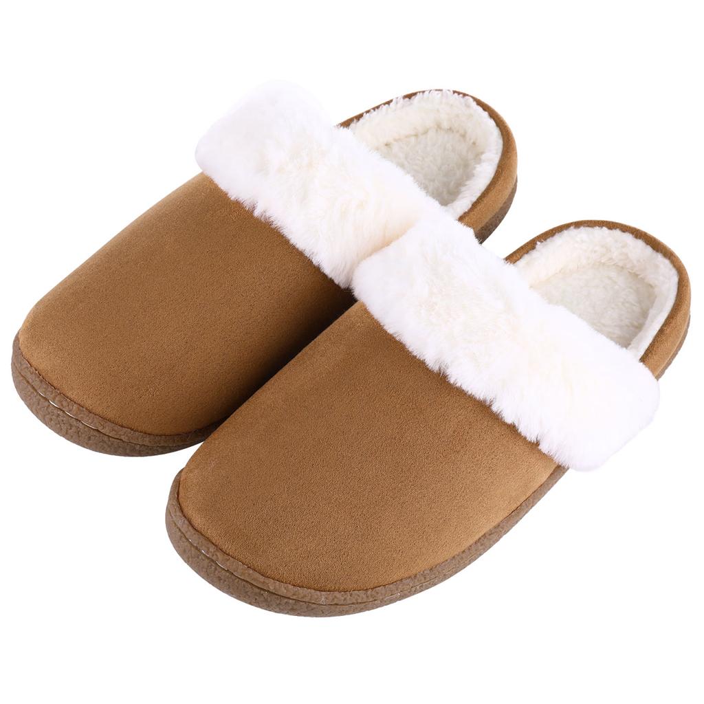 Fashion Shevalues Winter Plush Slippers For Women Home Soft Sole Fur Slippers Indoor Warm Cozy Fuzzy Slippers Non Slip Rubber Sole Slide