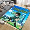 Custom Name,Izuku Midoriy Home Sofa Decoration for Living Room & Bedroom, Non‑Slip Play Flannel Floor Mat for Game Room