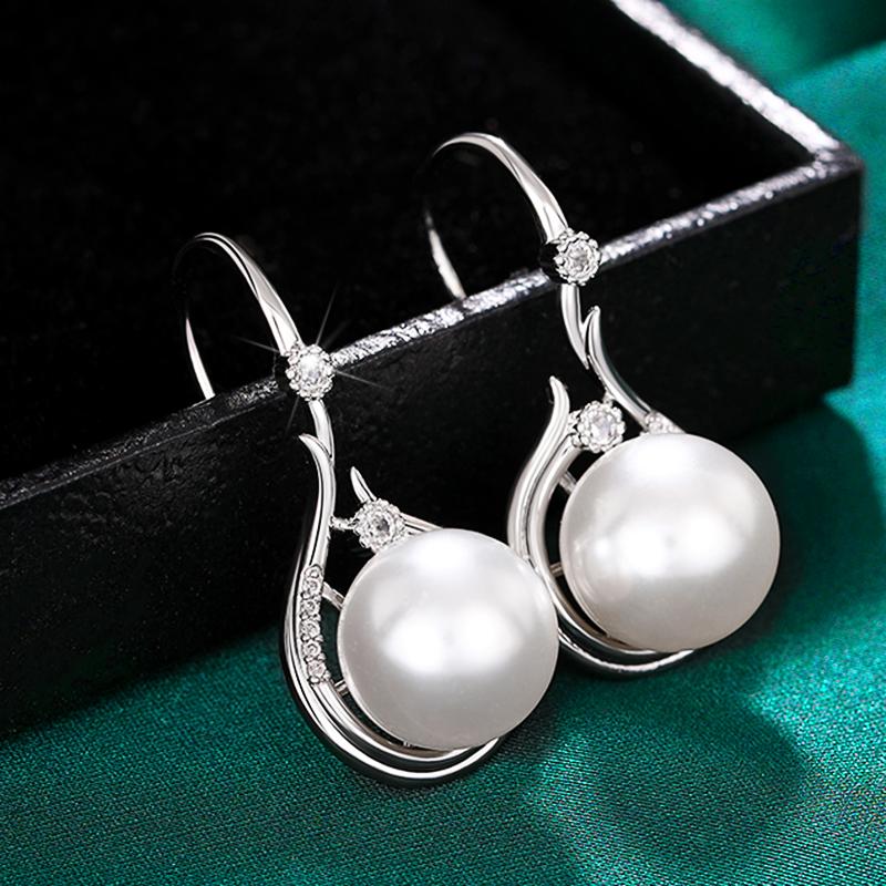 Элегантные серьги-крючки с имитацией жемчуга Хуэйтань для женщин на помолвку, свадьбу, цветные эстетичные женские серьги, модные ювелирные изделия