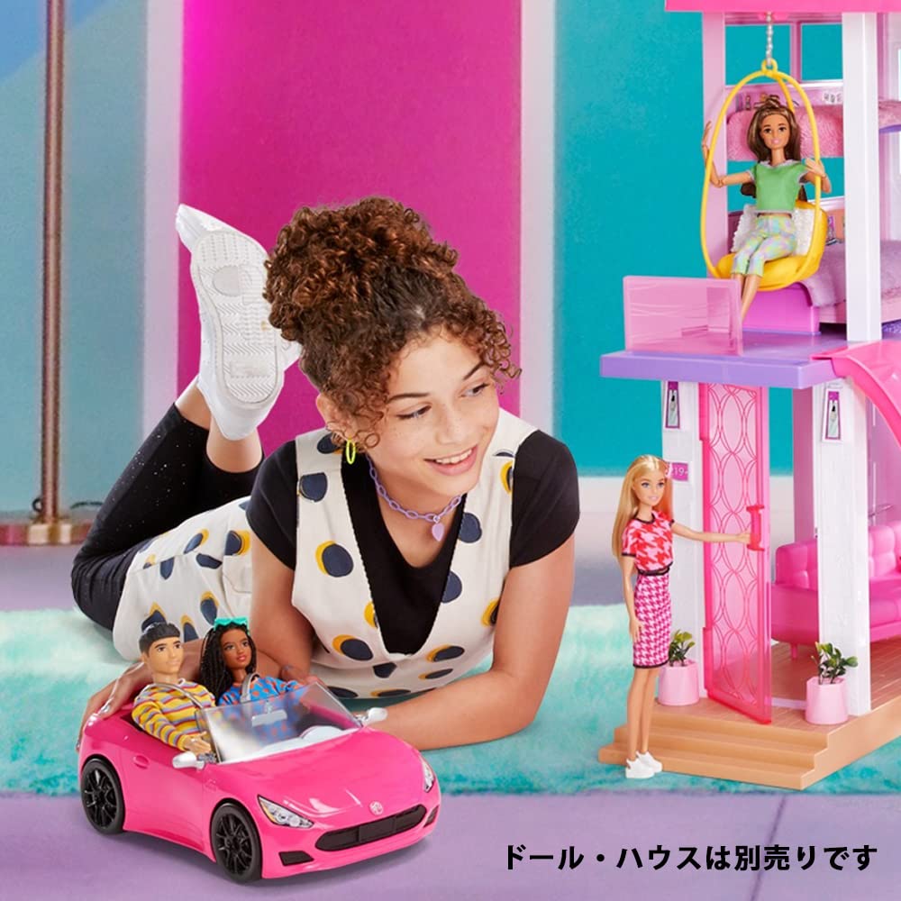 barbie Отправляйтесь на прогулку с милым розовым транспортным средством куклы Барби, миниатюрным транспортным средством для кукол 3 и HBT92 Barbie! Машина, Игрушка, Машина, [Возраст от]