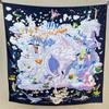 88*88cm Chinese Pure Mulberry Silk Temperament Art Pattern Square Scarf Shawl Neckerchief Women Cloth Accessories