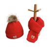 Warm Thicken Baby Hats and Scarf Windproof Baby Beanie Scarf 0-6y Kids Keep Warm Cap  Boys Girls