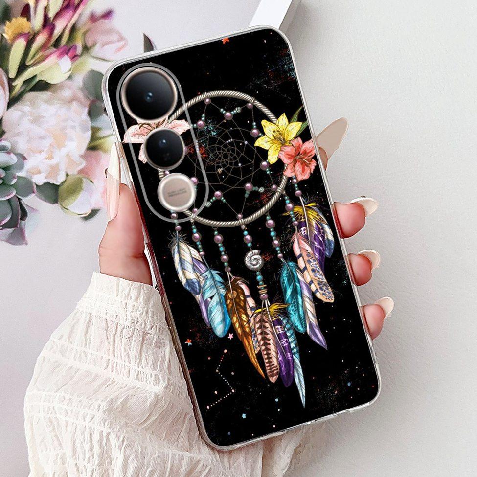 For Vivo V50 Lite 5G Case Clear Fashion Luxury Cute Cartoon Cat Cool Soft TPU Bumper Cover For Vivo V50Lite 5G Phone Case Funda