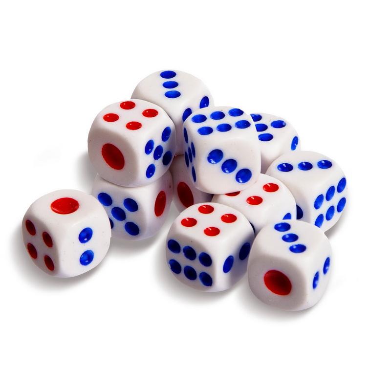 Кости игральные SP-Sport IG-0540 12 шт белый