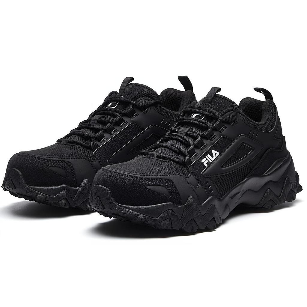 Fila Oakmont Textile, Шнуровка из синтетической кожи, Устойчивые к истиранию, Низкие, Массивные кроссовки, Мужские, Черный, F12M031111FBK