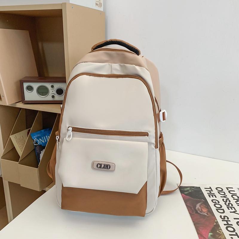 Женский школьный рюкзак Мужской рюкзак большой емкости Открытый контрастный студенческий школьный рюкзак