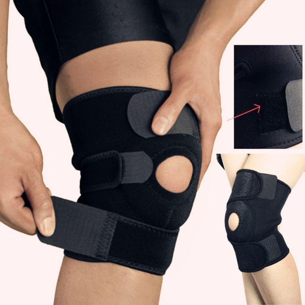 Black Knee Support Brace Neoprene Spring Knee Protector New Injury Prevention  Men Women