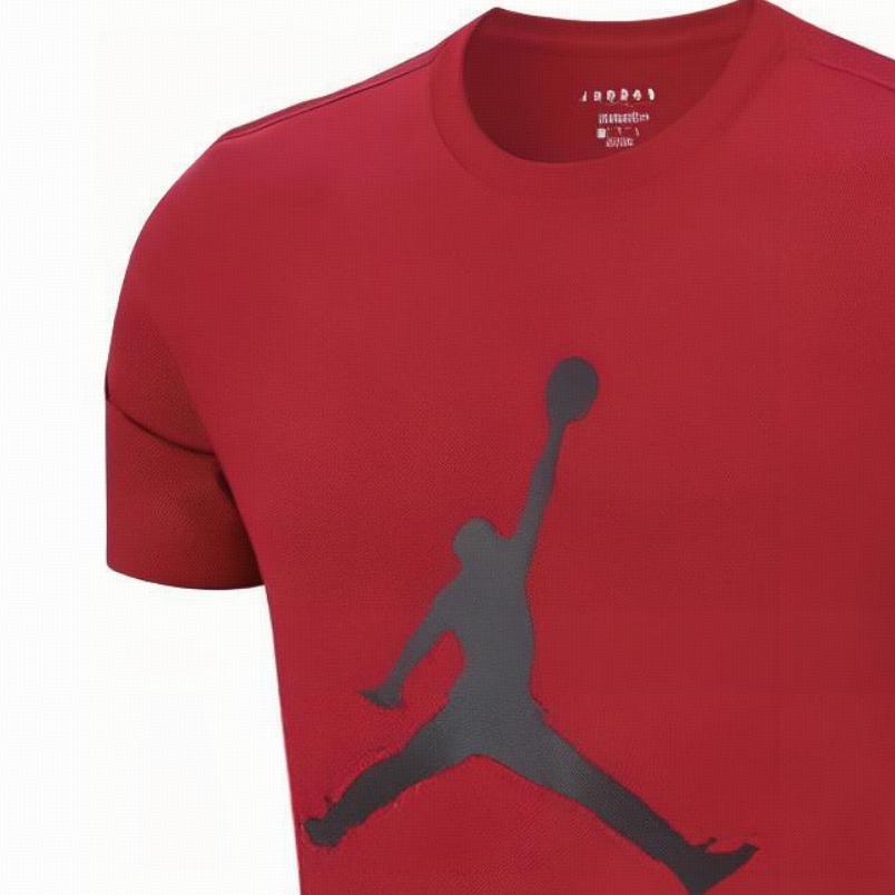 Jordan Logo Print Round Neck Casual Short Sleeve T-Shirt Men Tops Red DA6797-687