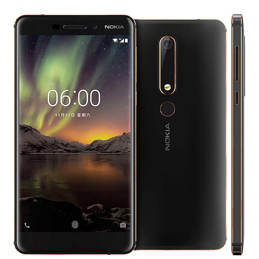 Восстановленный Разблокированный Оригинальный Nokia 6.1 4G Android Восьмиядерный 5.5 Дюймов 4 ГБ ОЗУ 64 ГБ ПЗУ 16 МП 1080P Мобильный Телефон С 1 SIM