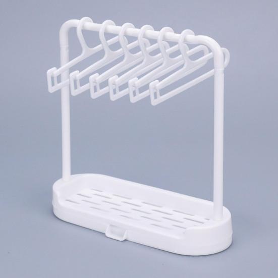 Mini Hanger Baby Clothes Rack for Dolls Compact Clothing Hanger Shelf Doll Clothing Tidy Belt Multi-Functional Storage Display Rack