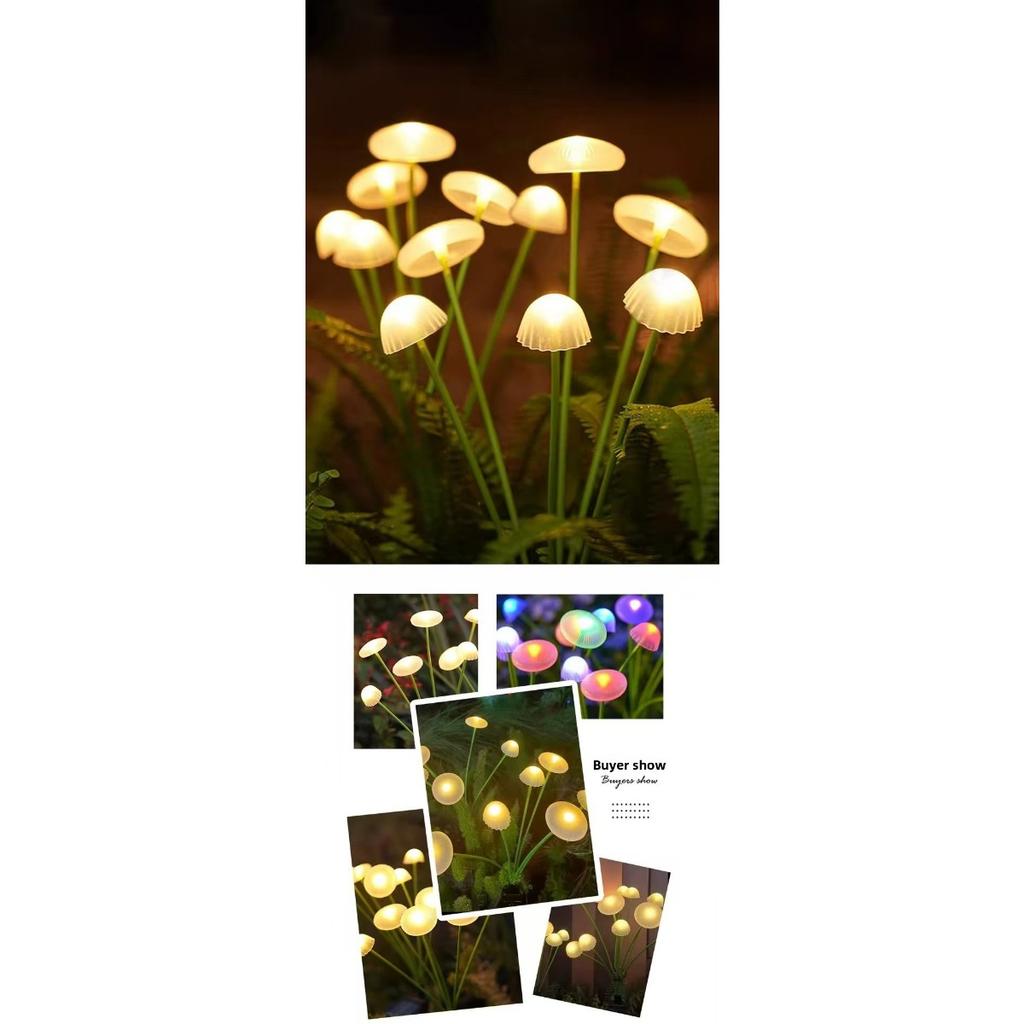 Светодиодные фонари-медузы/грибы на солнечной батарее, 6/8/10 светодиодов, ландшафтные фонари для сада, уличные газонные фонари, праздничные декоративные фонари для сада
