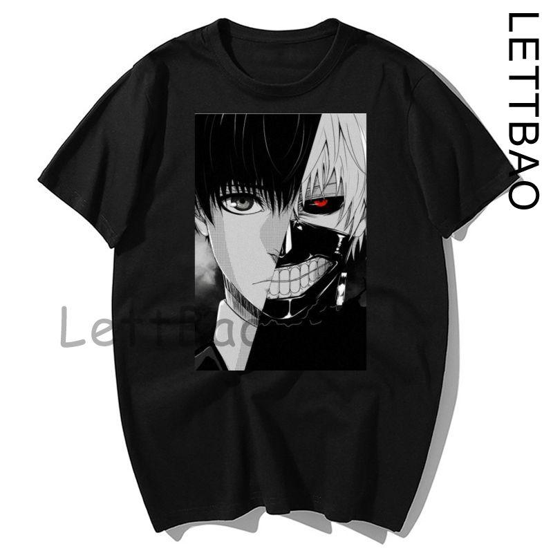 Tokyo Ghoul Kaneki Ken Eyes Japanese Anime Print T Shirt Men Women Streetwear Harajuku Couple