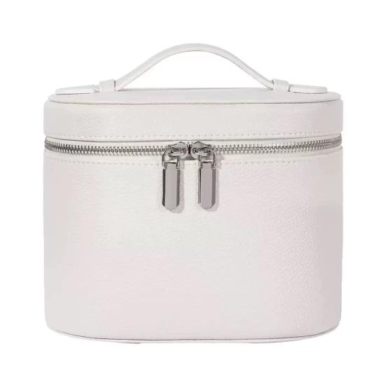 Дорожная косметичка из водонепроницаемой искусственной кожи с разделителем и ручкой, портативная косметичка для женщин.