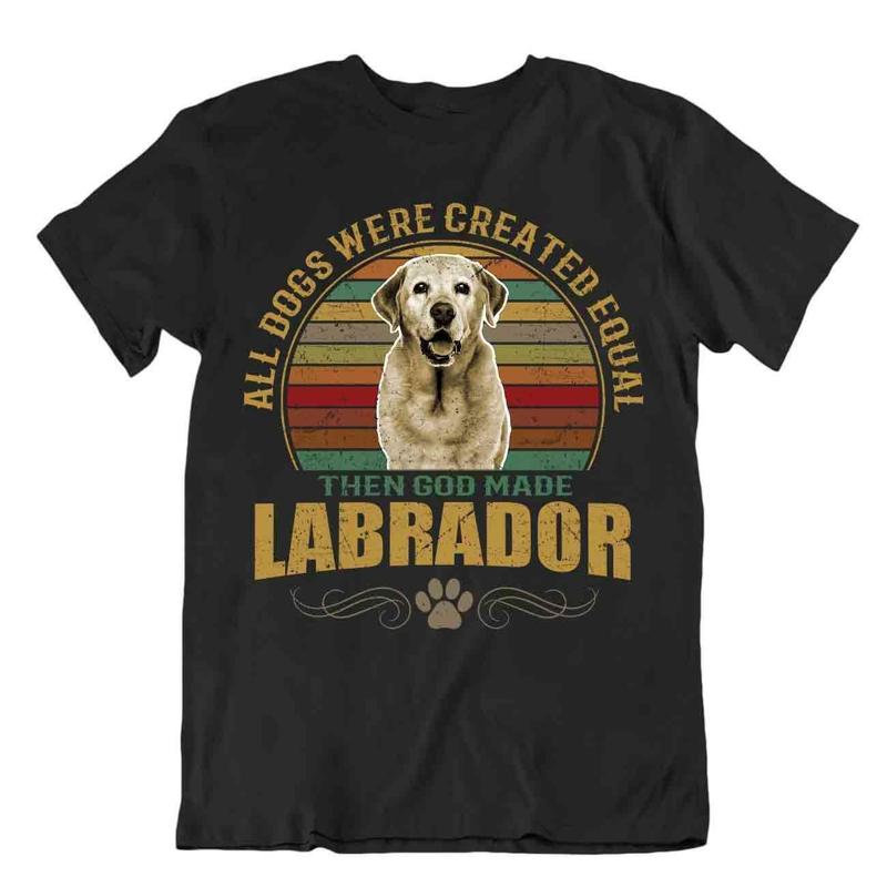 Labrador Dog T Shirt Cute Gift For Pet Lovers Best Friend Vintage Cool Funny
