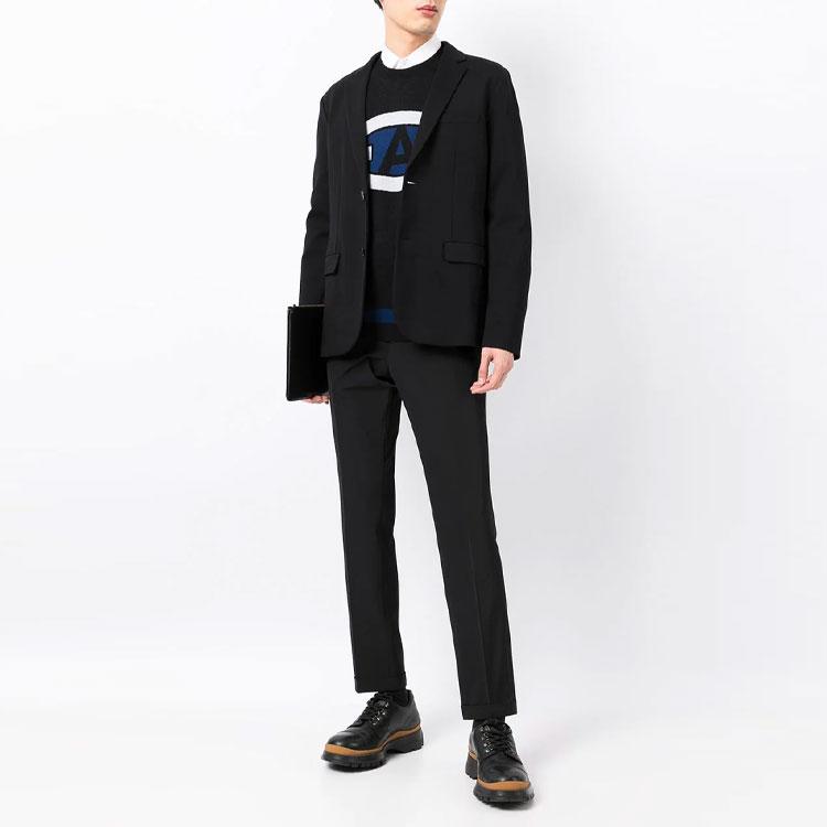 EMPORIO ARMANI Stitched Jersey Single Breasted Jacket 8N1G81-1JEZZ-0999