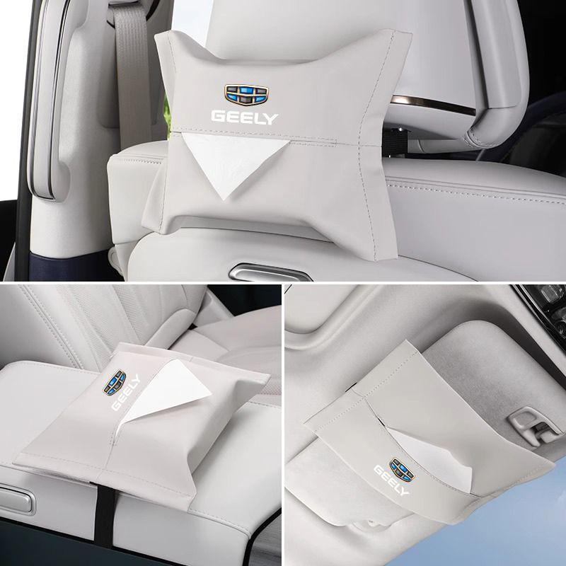 Тканевая коробка для автомобиля Geely: Подходит для Xingyue, Binyue, Emgrand, Borui, Geometry, ICON - Ящик-подлокотник на заднее сиденье