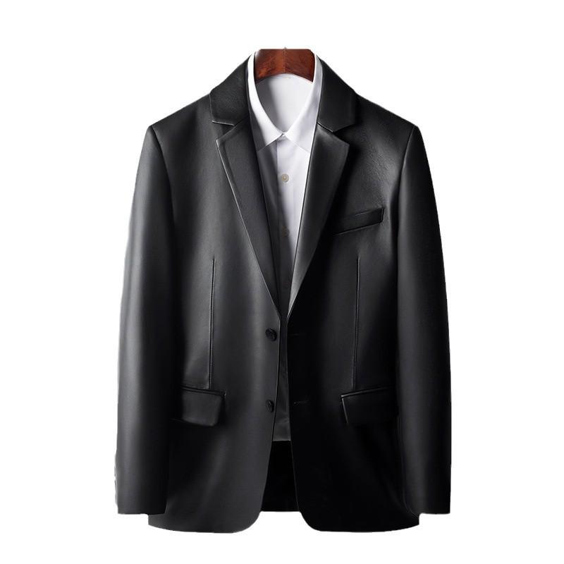 Осень и зима Новые мужские кожаные куртки Кожаные костюмы Повседневные мужские куртки Универсальные