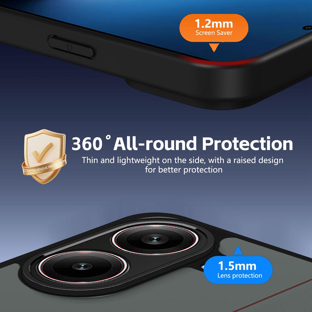 KEYSION 360° Rotating Ring Stand Magnetic Phone Case for Xiaomi POCO X7 Pro 5G Matte Translucent Shockproof Cover for Redmi Turbo 4